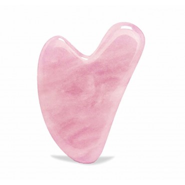 Скребок из розового кварца для массажа гуа-ша