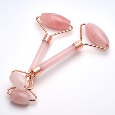 Массажный роллер из розового кварца